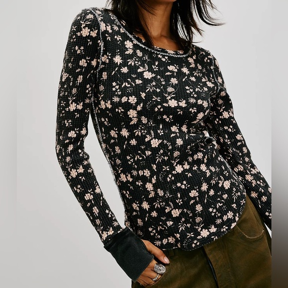 FREE PEOPLE We The Free Pretty Little Thermal - Picture 1 of 9